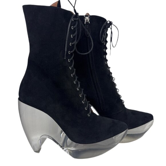ALAIA Clear Wedge  Bootie Sz-39 - Picture 1 of 4